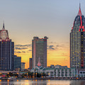 Mobile Skyline at Sunset